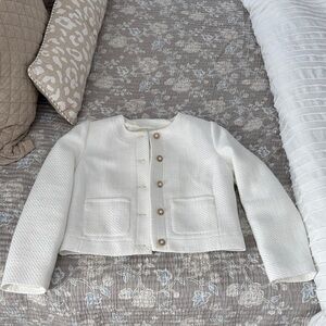 J. Crew Women's Cream Textured Blazer